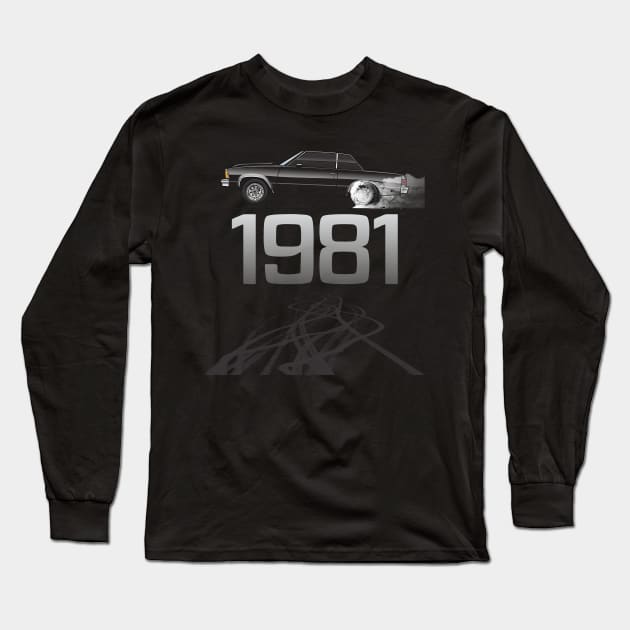 Multi-Color Body Option Apparel 1981 Wheelie Long Sleeve T-Shirt by JRCustoms44